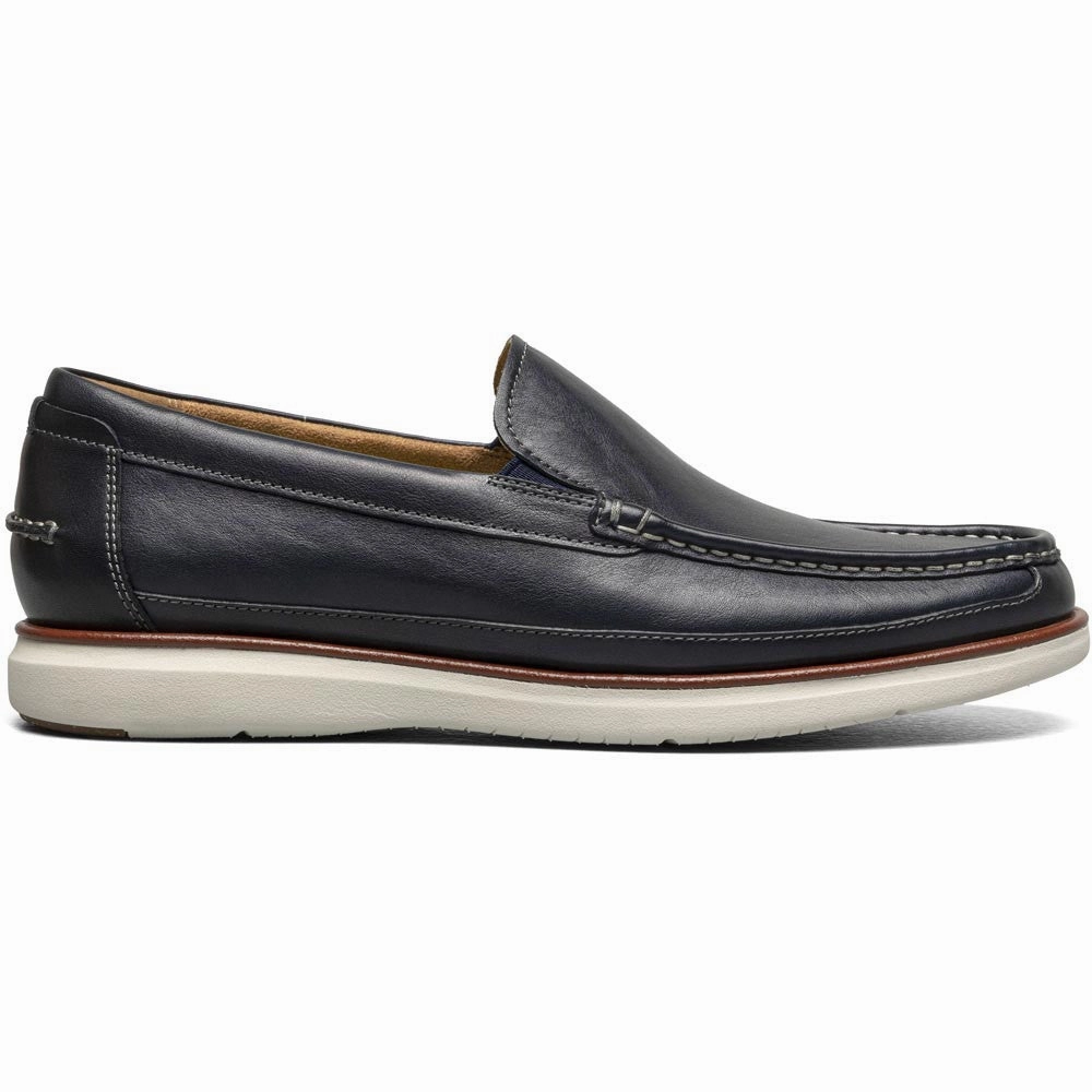 Florsheim Tropics Navy Moc Toe Venetian Slip On Shoes Stylish Footwear All Weather