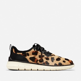 Cole Haan Generation Zer?grand Lace Up Jaguar Haircalf/Black/Gold/Ivory All Weather Ergonomic