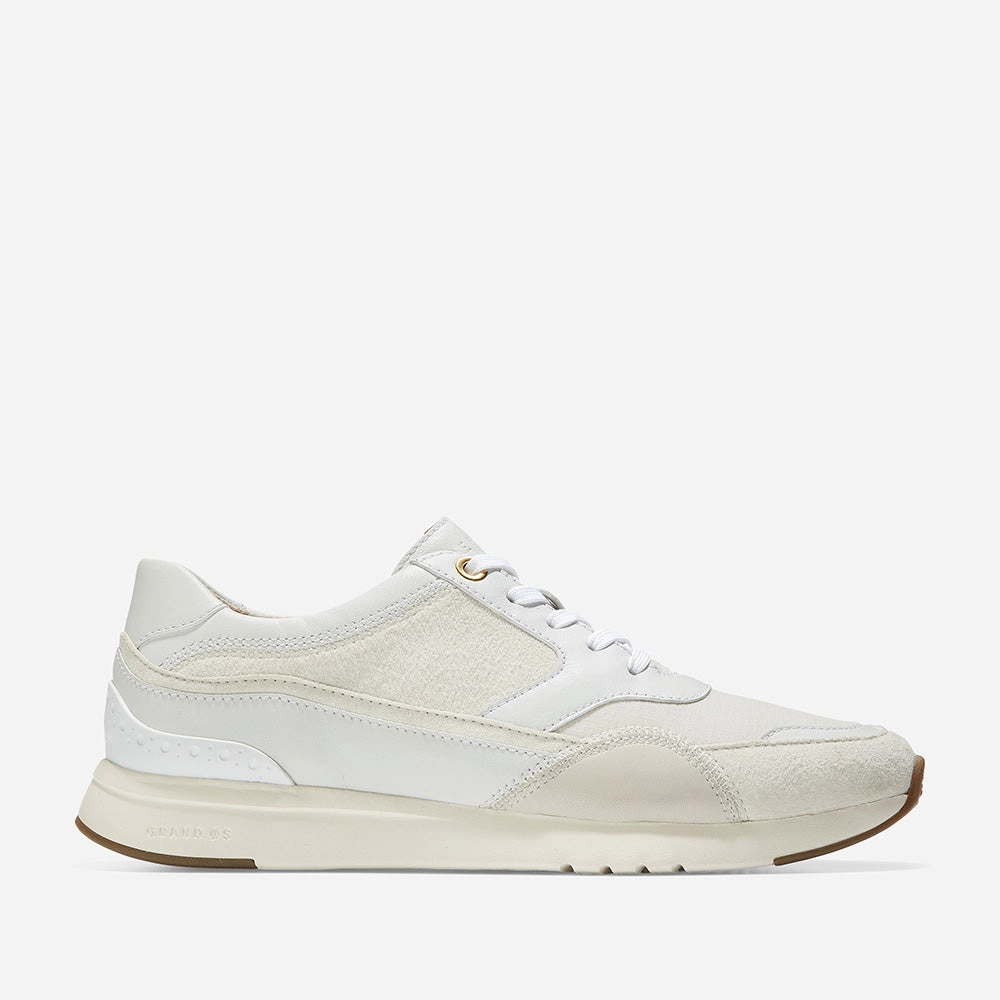 Cole Haan Grandpr? Downtown Runner White Leather/Moonlight Leather & Suede/Camel Nylon/Ivory Classic Footwear