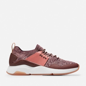 Eco Friendly Cole Haan Zer?grand All-Day Trainer Stitchlite Winetasting/Marron/Withered Rose/Mahogany Rose Knit/Optic White