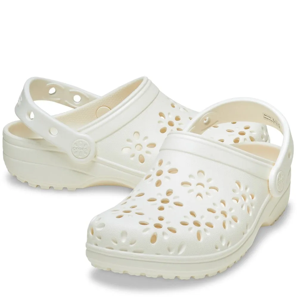 Crocs Unisex Classic Floral Cut Out Clog Non Slip