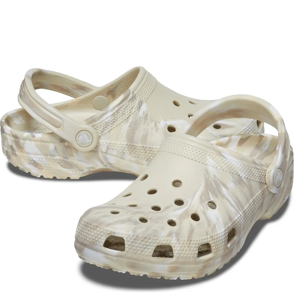 Crocs Unisex Classic Marbled Clog Minimalist Shoes Breathable Mesh