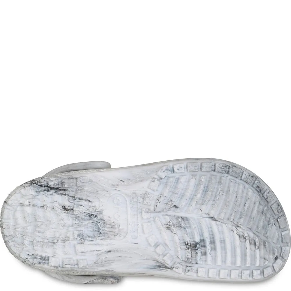 Weather Resistant Slip On Shoes Crocs Unisex Classic Marbled Clog