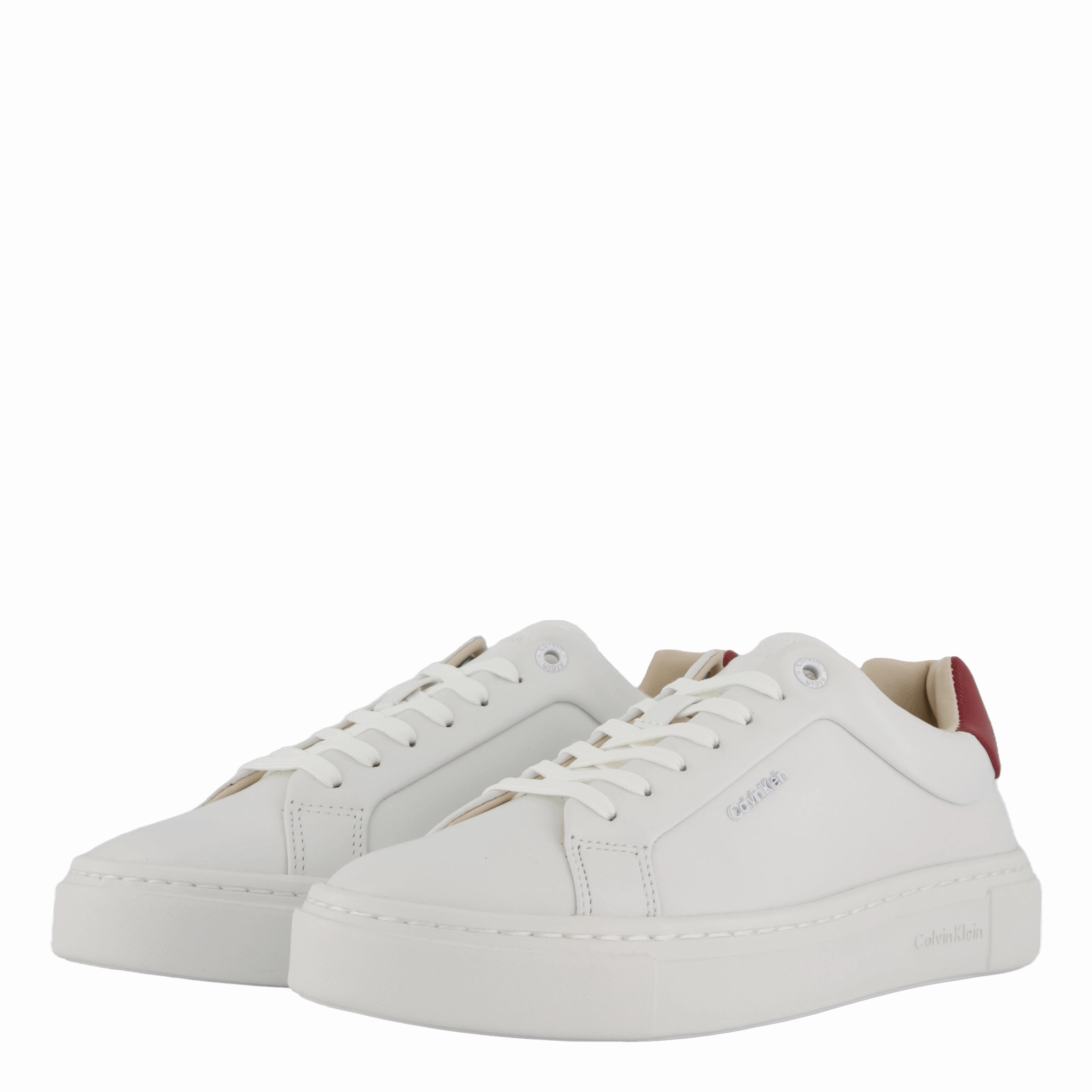 Cupsole Lace Up W/Ml Lth Bright White/Winery Canvas Shoes
