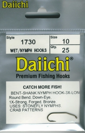 Daiichi 1730 3xl Stonefly Nymph Hook 25 pack