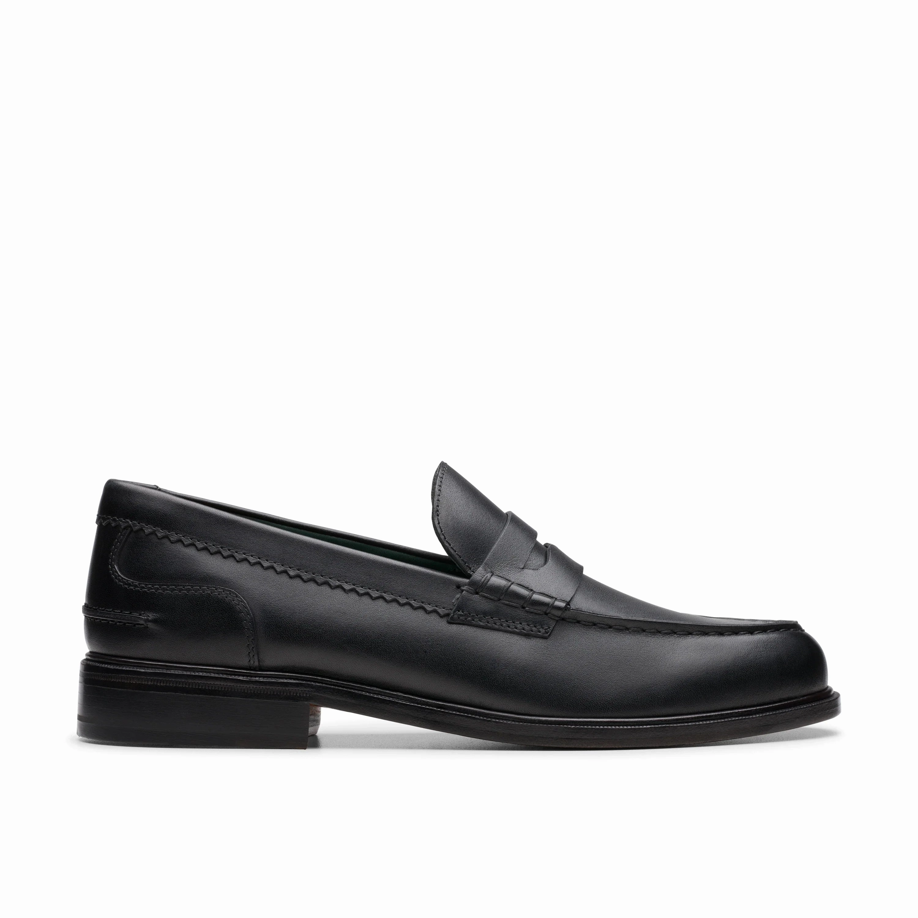 Clarks | Loafers | Men | Craftjames Lo Black Leather | Black Timeless
