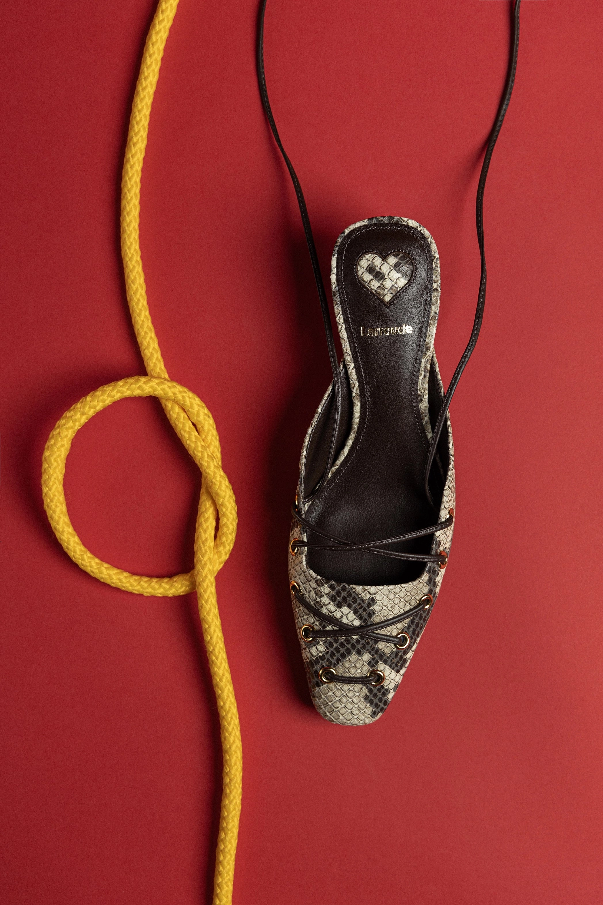 Versatile Style Amal Lace Up Pump In Neutral Printed Snake