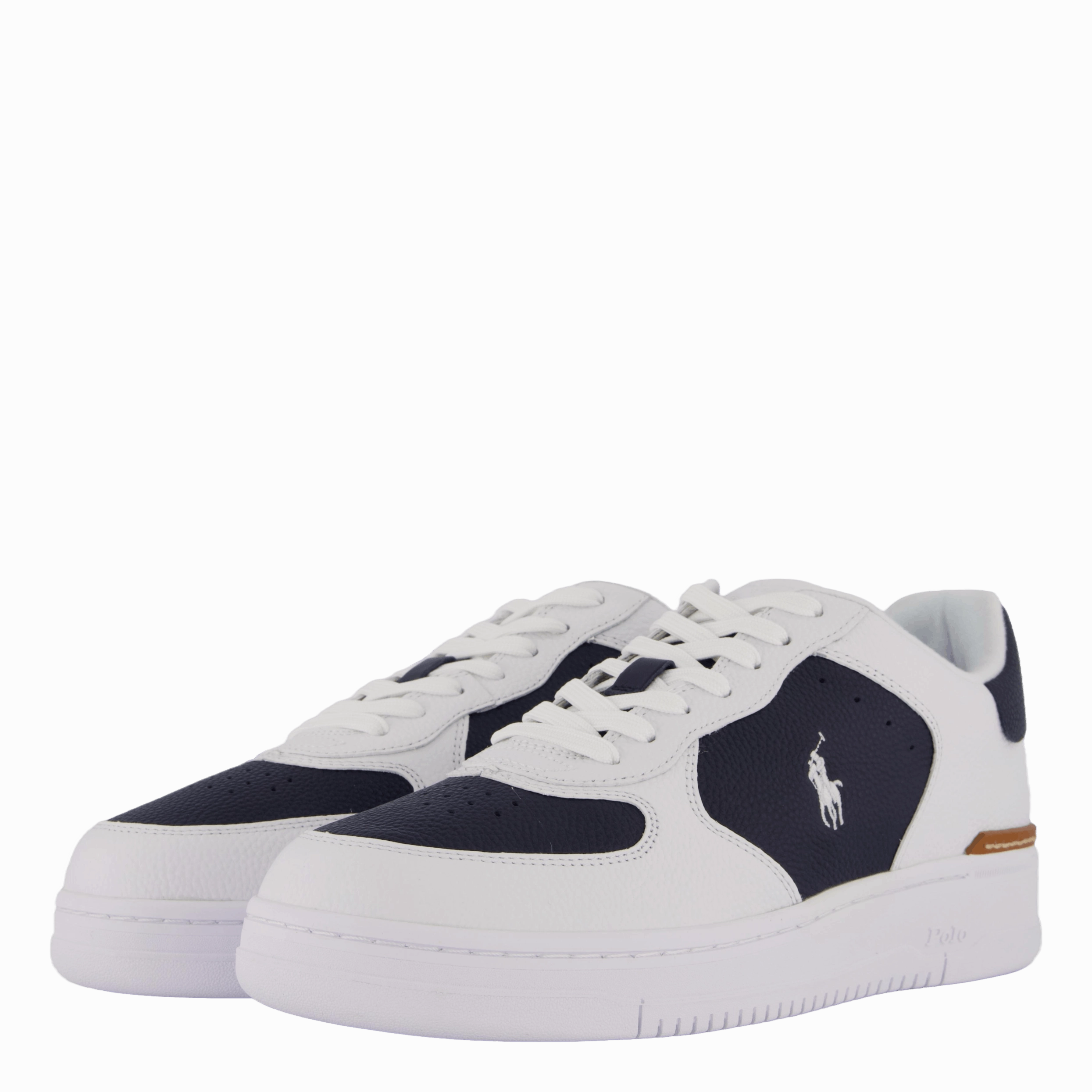 Masters Court Leather Sneaker White / Navy Essential Footwear Standing Shoes