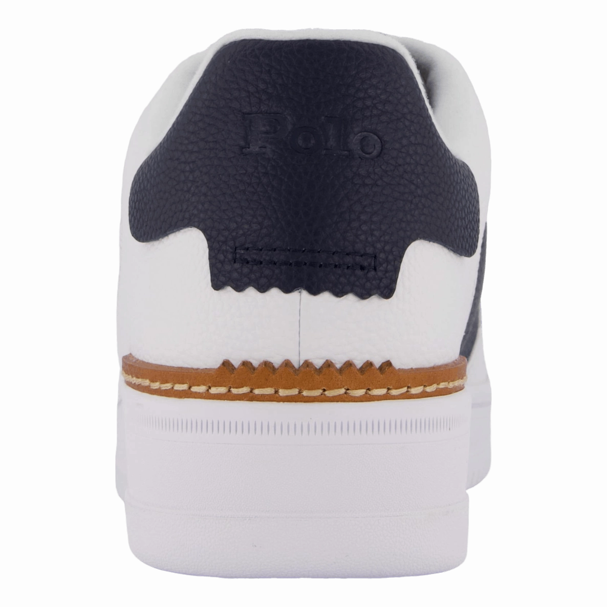Masters Court Leather Sneaker White / Navy Easy Clean Everyday Footwear