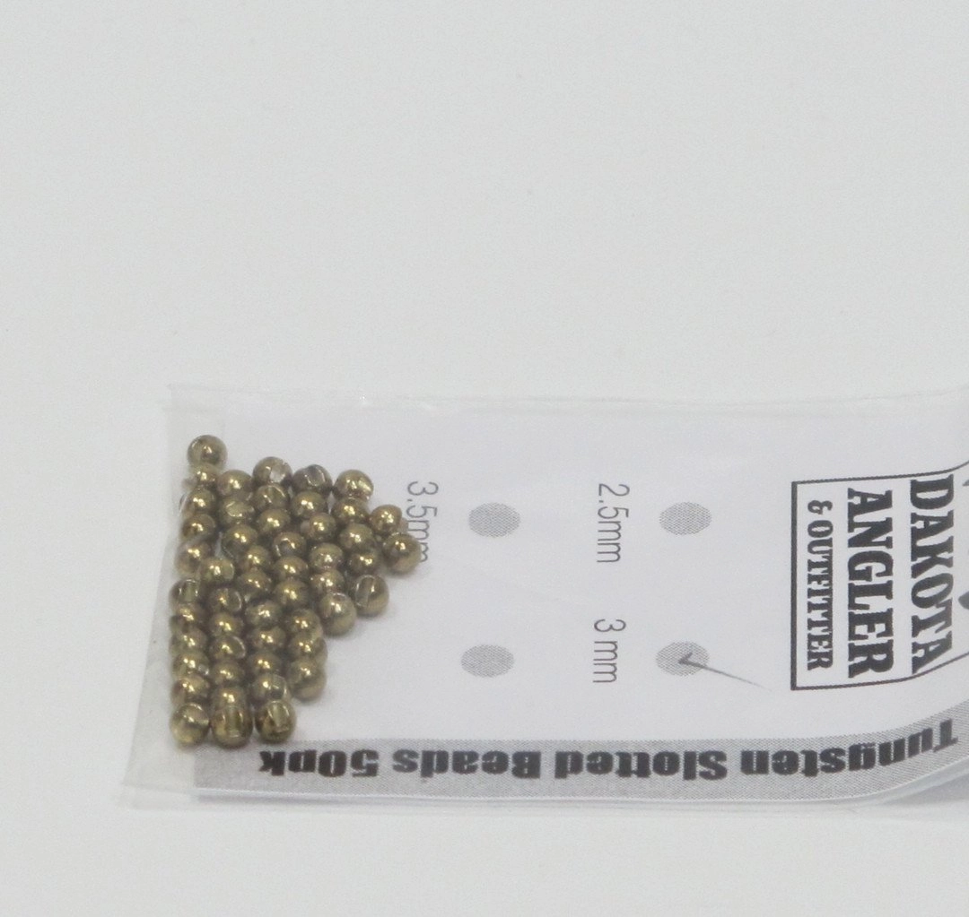 Dakota Angler and Outfitter Tungsten Slotted Beads 50 Pack