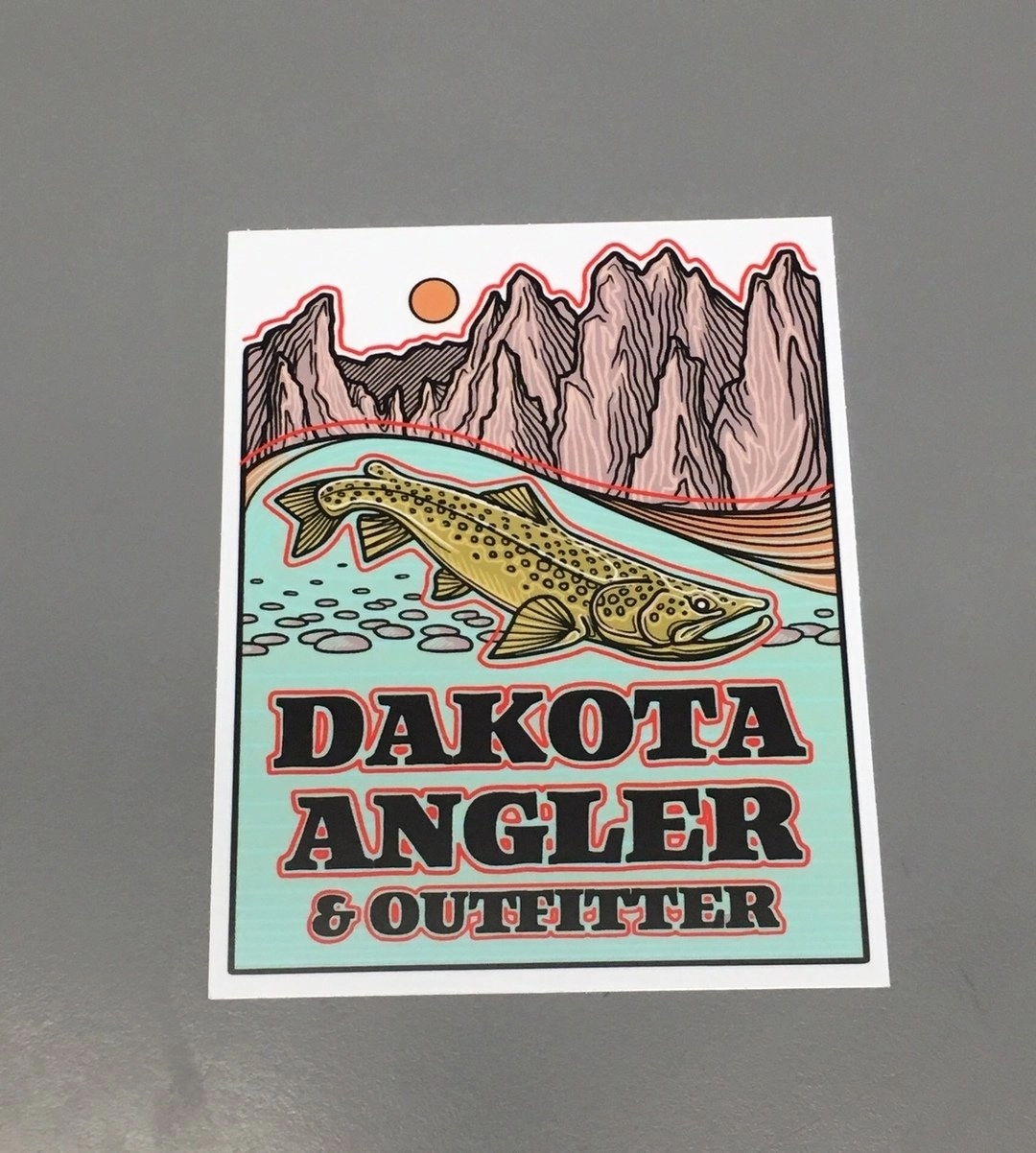 Dakota Angler Logo Sticker 3"x 4"