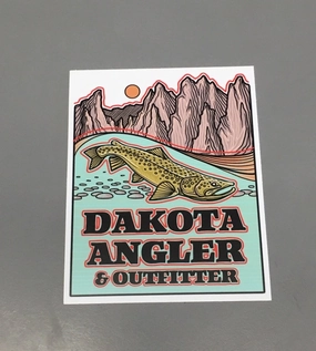 Dakota Angler Logo Sticker 3"x 4"