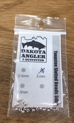 Dakota Angler Slotted Diamond Tungsten Beads 50 pack
