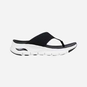 Skecher Ach-Fit Easy Day Women Slipper -Black Stable