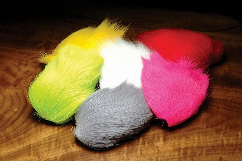 Deer Belly Hair Dyed over White