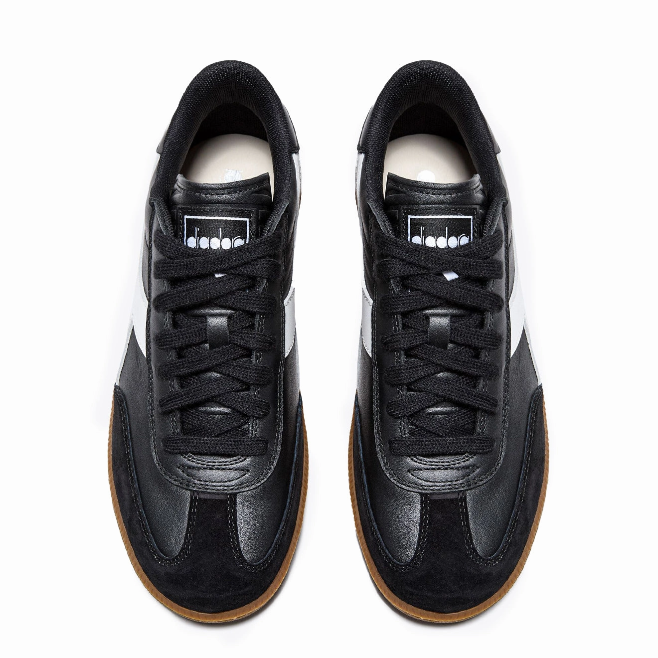 Diadora Trainer Black  / White Slip On Shoes
