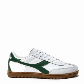 Sporty Style Recycled Materials Diadora Trainer White / Foliage Green