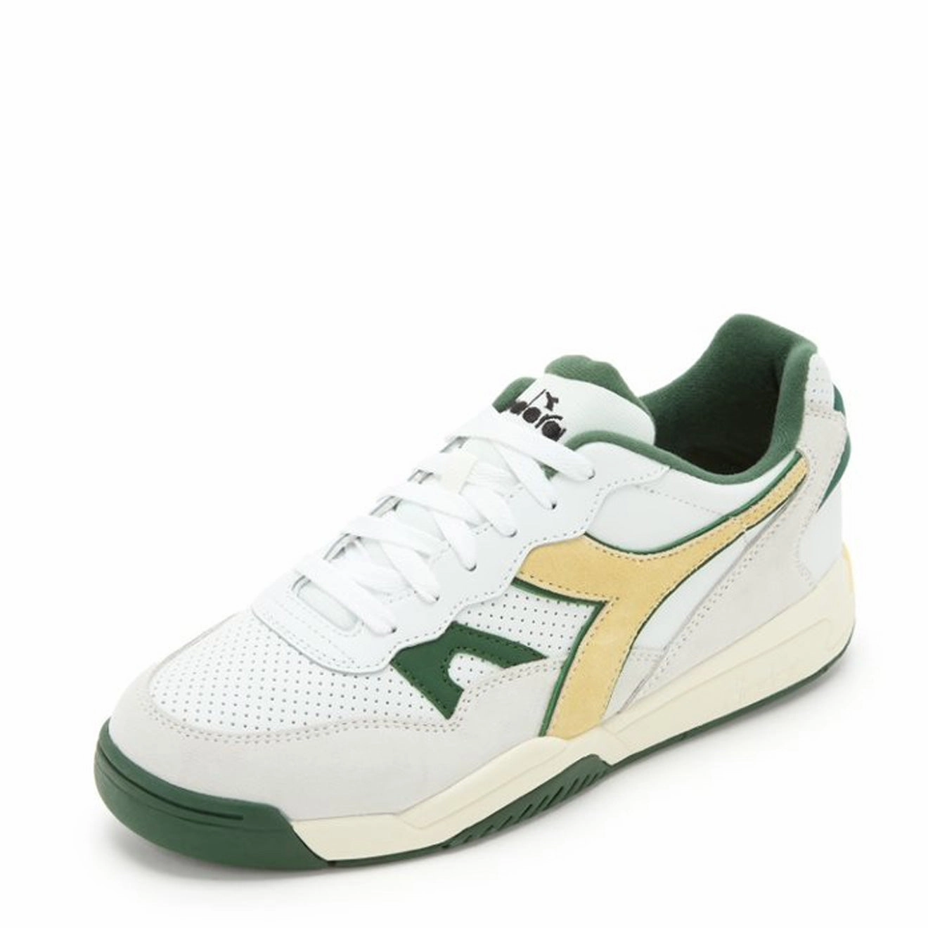 Water Resistant Diadora Winner Sl Trainers White / Greener Pastures