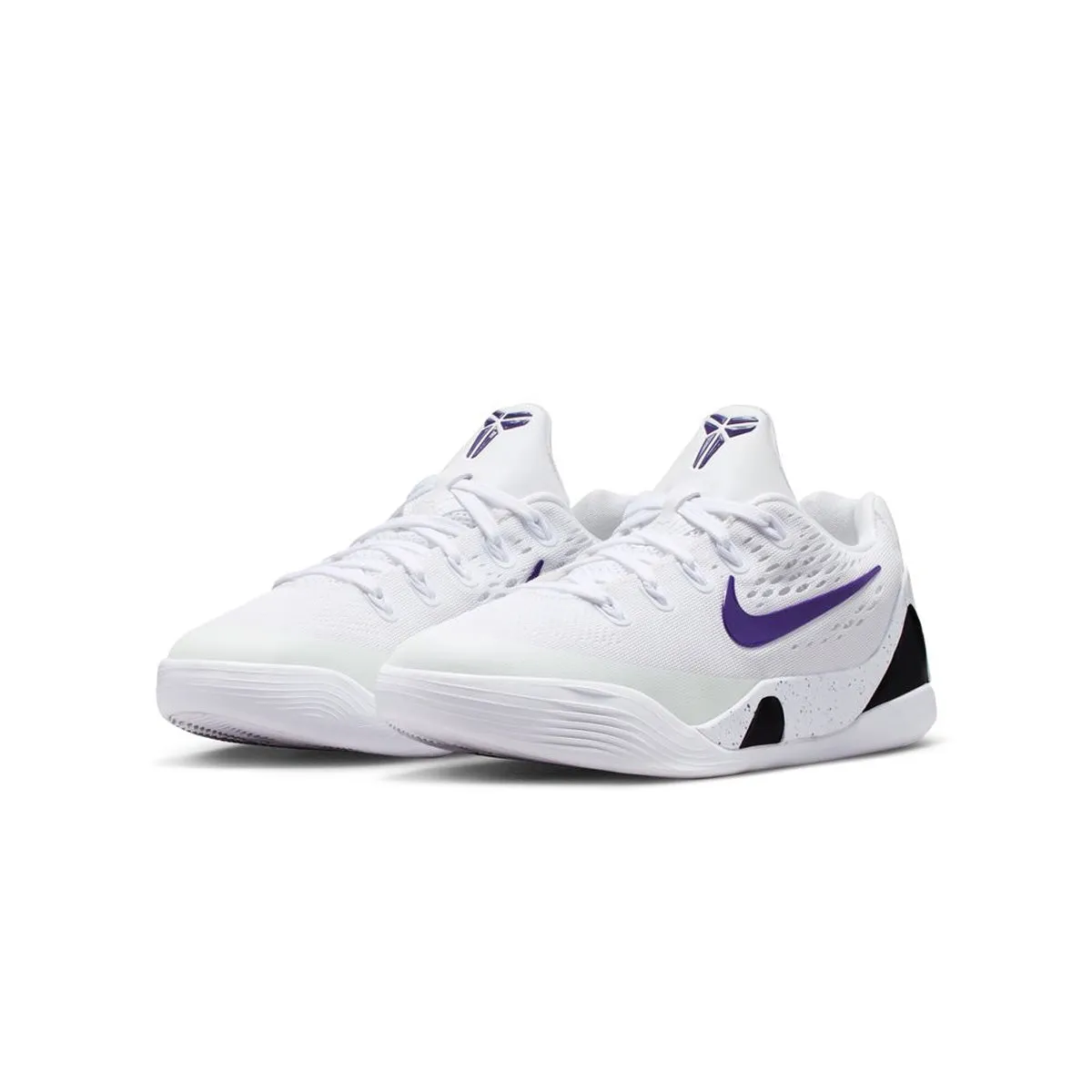 Kids Kobe Ix Low Em 'White Court Purple' Comfort Technology Lightweight Shoes