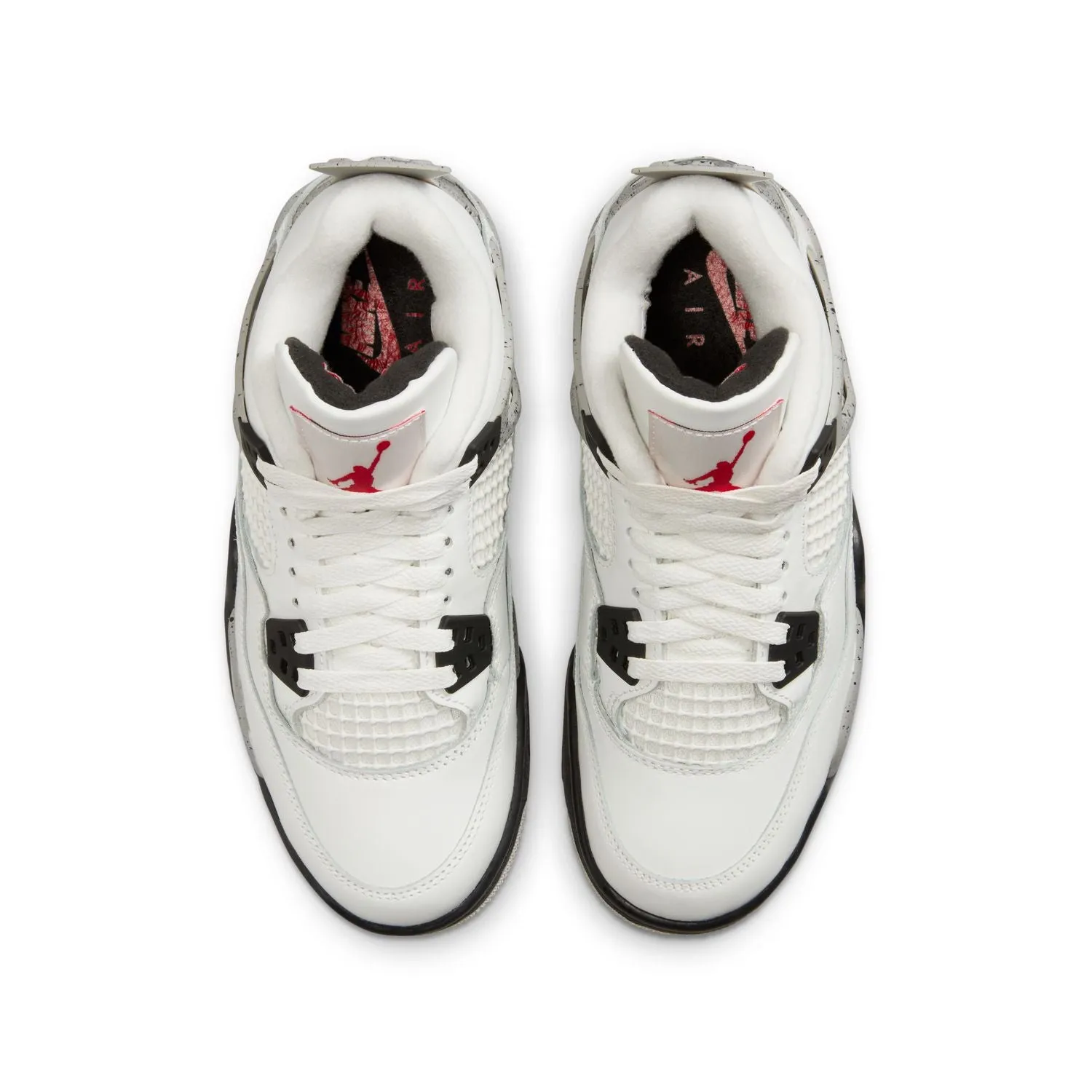 Kids Air Jordan 4 Retro 'White Cement' Relaxed Fit Footwear Standing Comfort