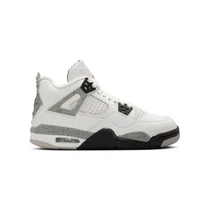 Wide Fit Relaxed Fit Footwear Kids Air Jordan 4 Retro 'White Cement'