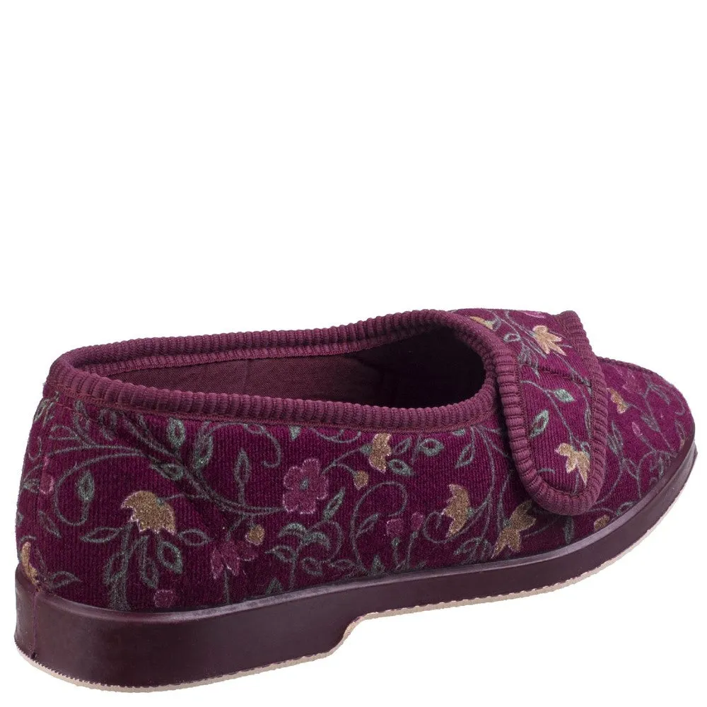 Gbs Wilma Ladies Wide Fit Slipper Standing Shoes Modern Classic