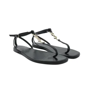 Saint Laurent Logo Sandals - Womens' 37 Travel Shoes