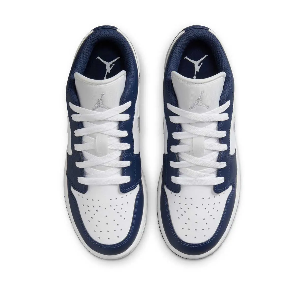 Kids Air Jordan 1 Low 'Midnight Navy White' Breathable Mesh