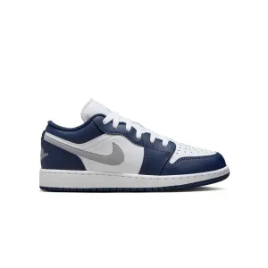 Kids Air Jordan 1 Low 'Midnight Navy White' Easy Clean Water Resistant
