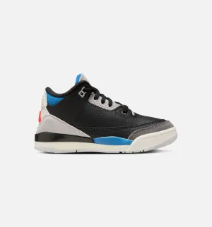 Air Jordan 3 Retro Og Rare Air Preschool Lifestyle Shoe - Black/Chile Red/Neutral Grey Free Shipping Moisture Wicking