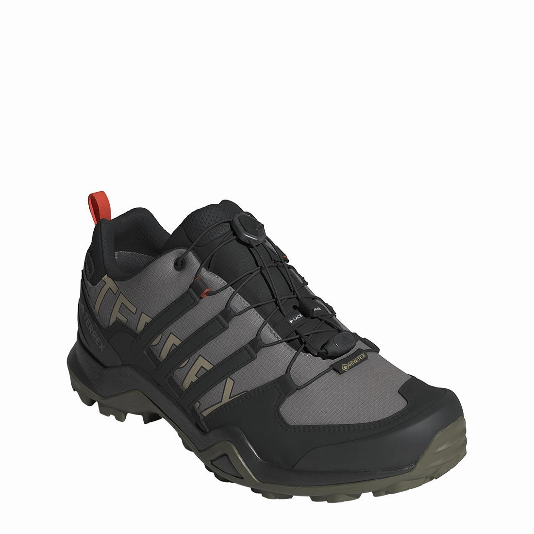 Adidas Terrex Swift R2 Gore-Tex Hiking Shoes Charcoal Grey / Core Black / Olive Stratus Secure Fit Wide Fit