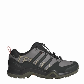 Pain Relief Adidas Terrex Swift R2 Gore-Tex Hiking Shoes Charcoal Grey / Core Black / Olive Stratus