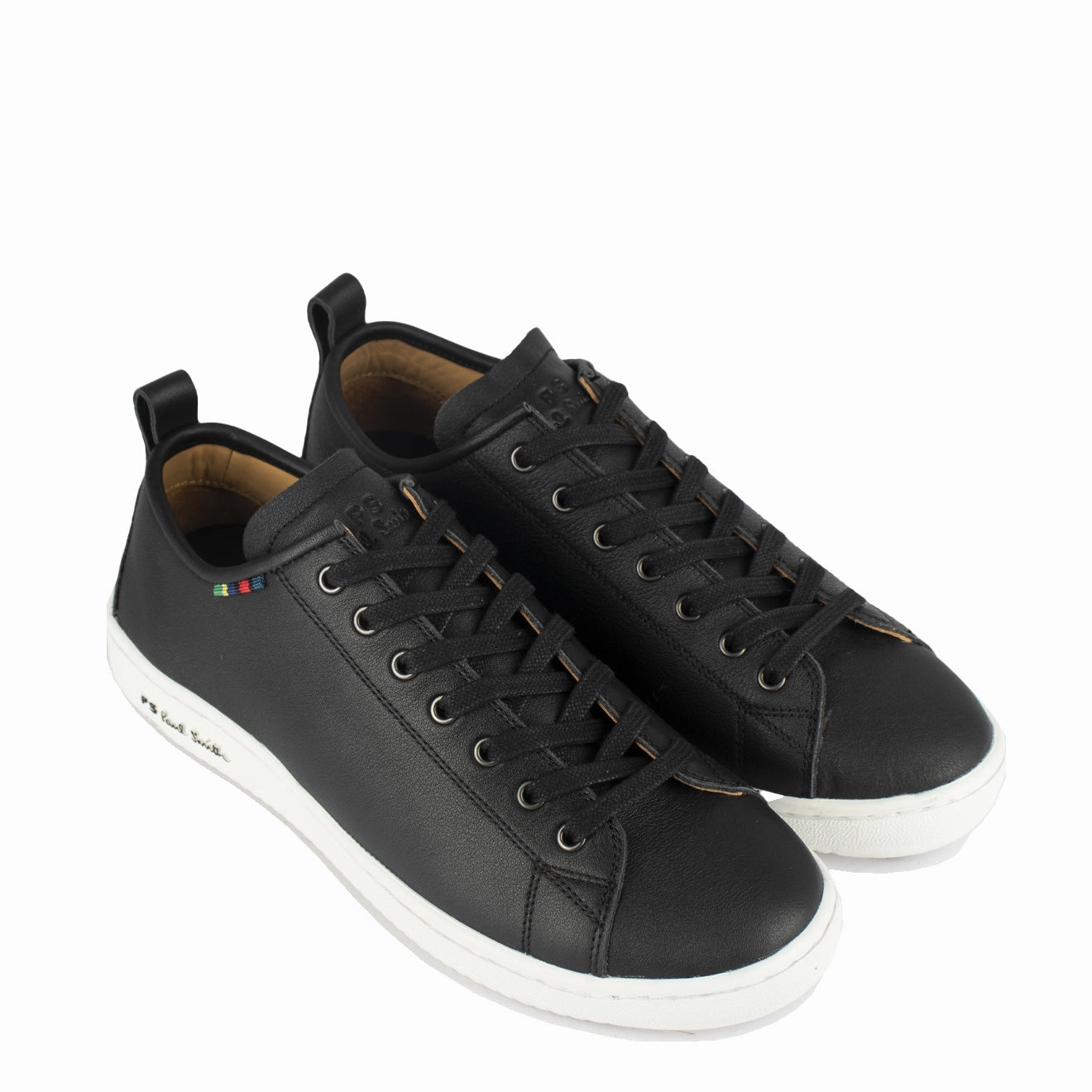 Breathable Minimalist Paul Smith Leather Miyata Trainer Black