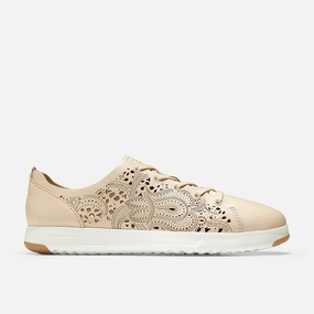 Canvas Shoes Cole Haan Grandpr? Tennis Laser Cut Sneaker Brazilian Sand/Optic White