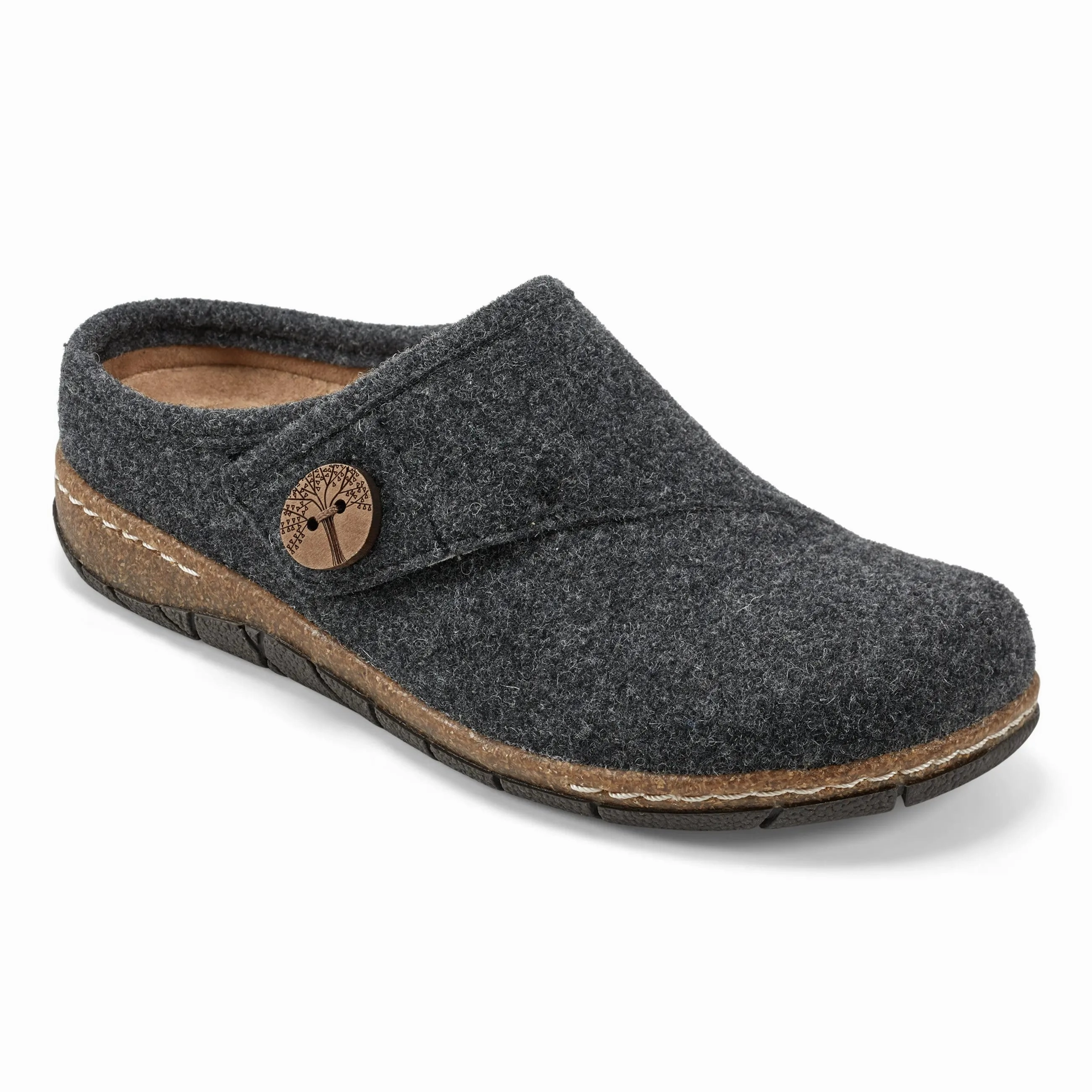 Ezra Round Toe Casual Slip-On Flat Clogs Ergonomic Sole Easy On Off