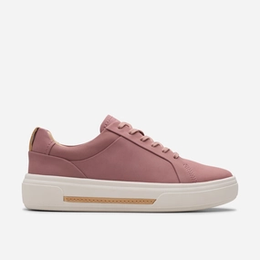 Clarks | Casual Shoes | Women | Hollyhock Walk Mauve Nubuck Slip Resistant
