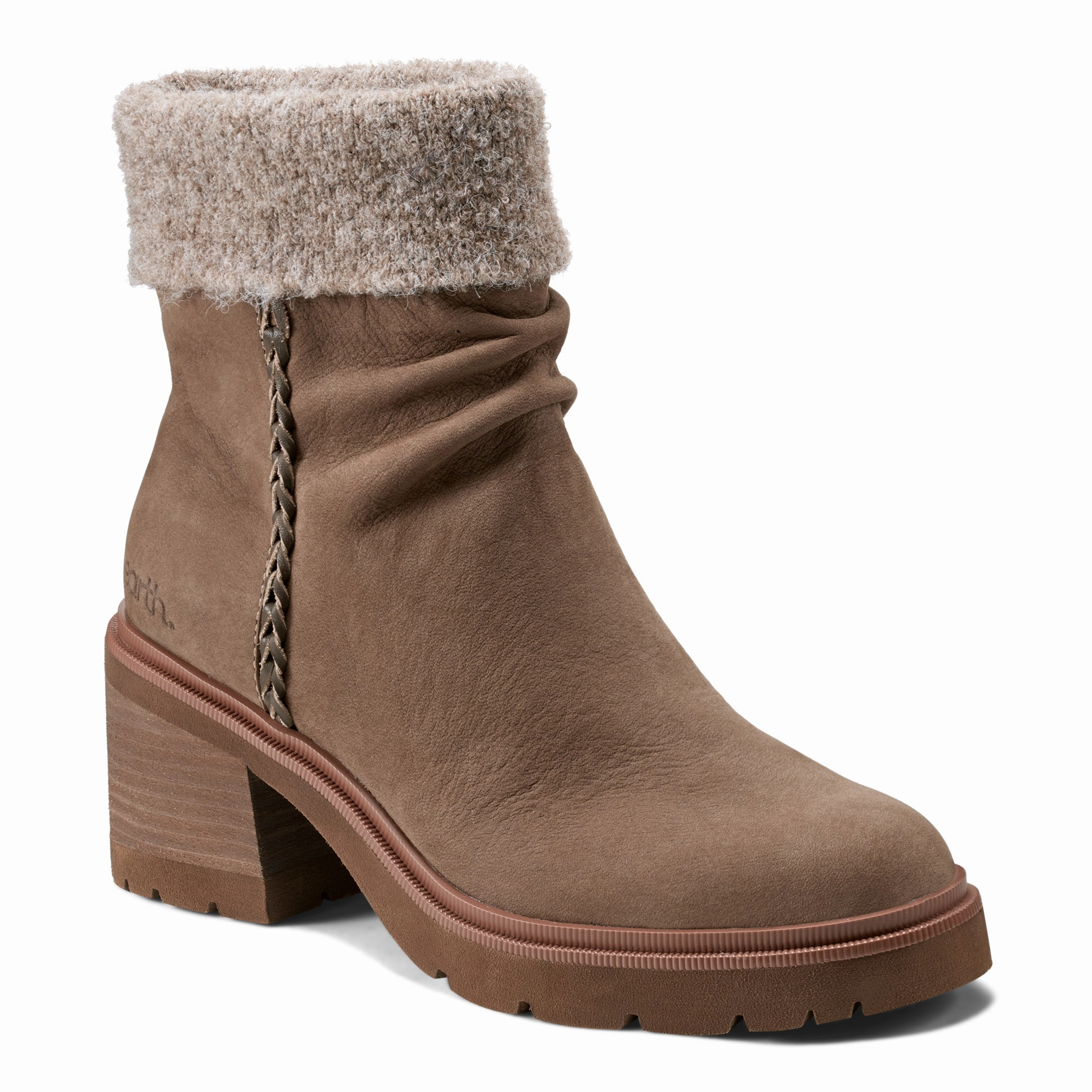 Durable Grippy Soles Gresa Waterproof Block Heel Round Toe Casual Booties