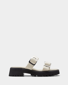 Stayso Stripe Ivory Leather Lightweight