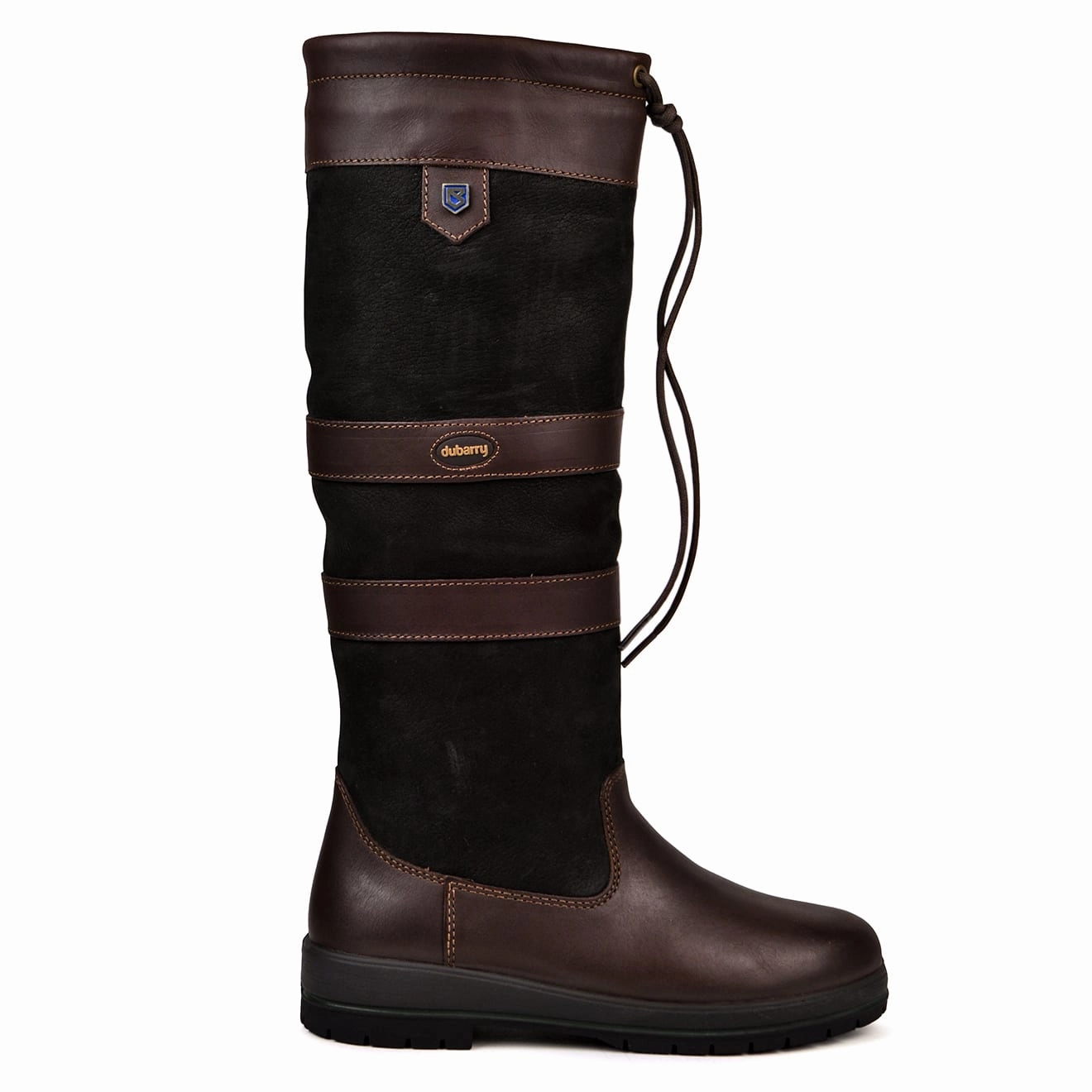 Dubarry Womens Galway Slimfit Knee Boot Black/Brown Everyday Sneakers Comfort Heel