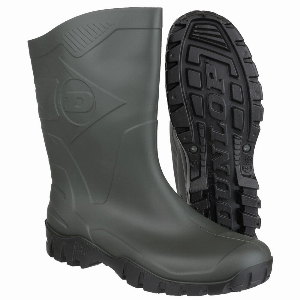 Dunlop Dee Calf Length Wellington Rugged Sole