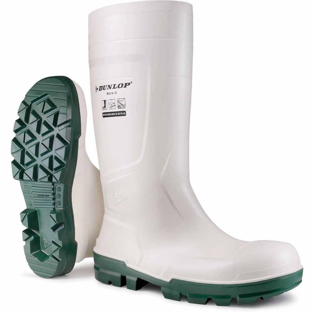 Grippy Traction Dunlop Work-It Safety Wellington