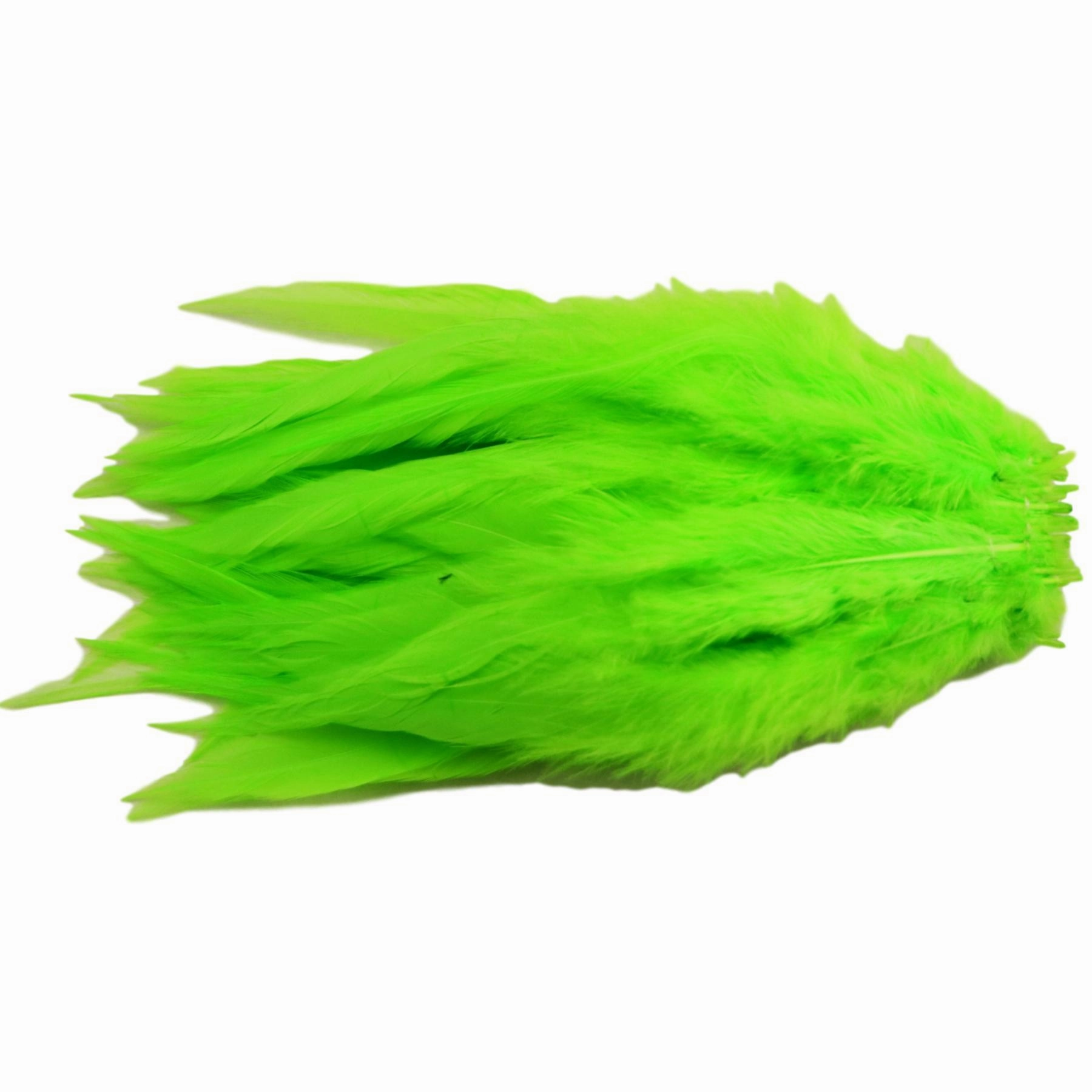 Dyed over White Strung Chinese Saddle Hackle