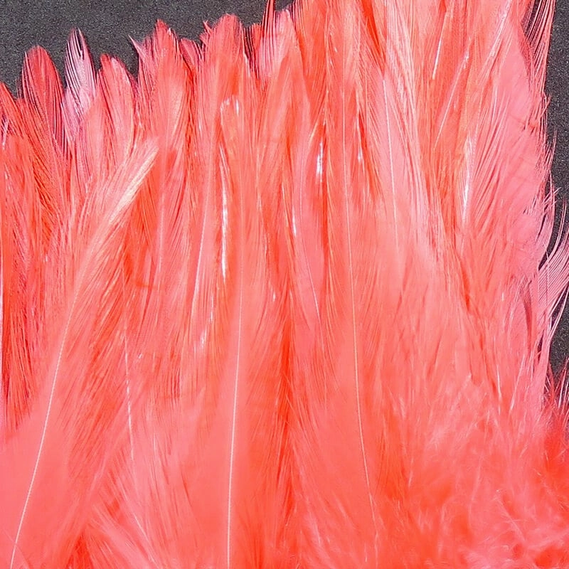 Dyed over White Strung Chinese Saddle Hackle