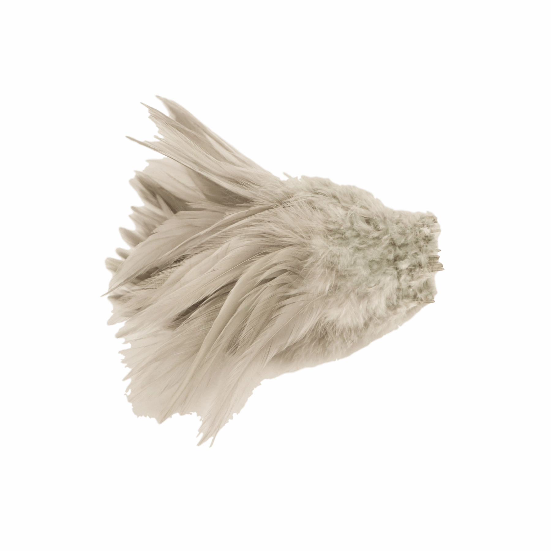 Dyed over White Strung Chinese Saddle Hackle