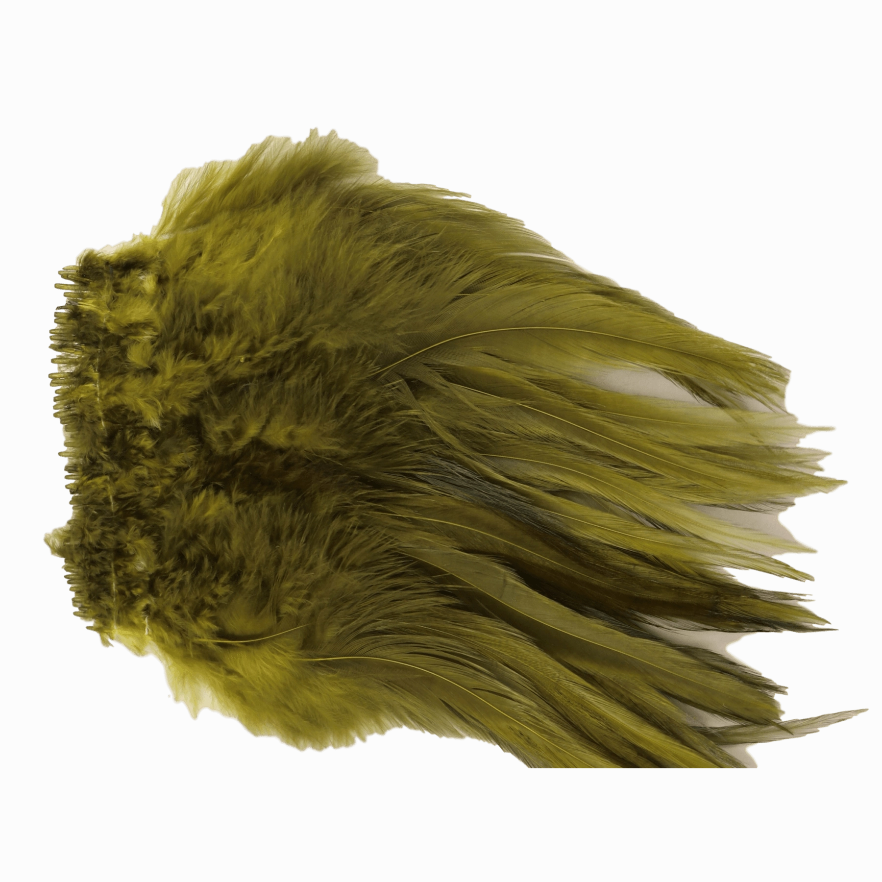 Dyed over White Strung Chinese Saddle Hackle