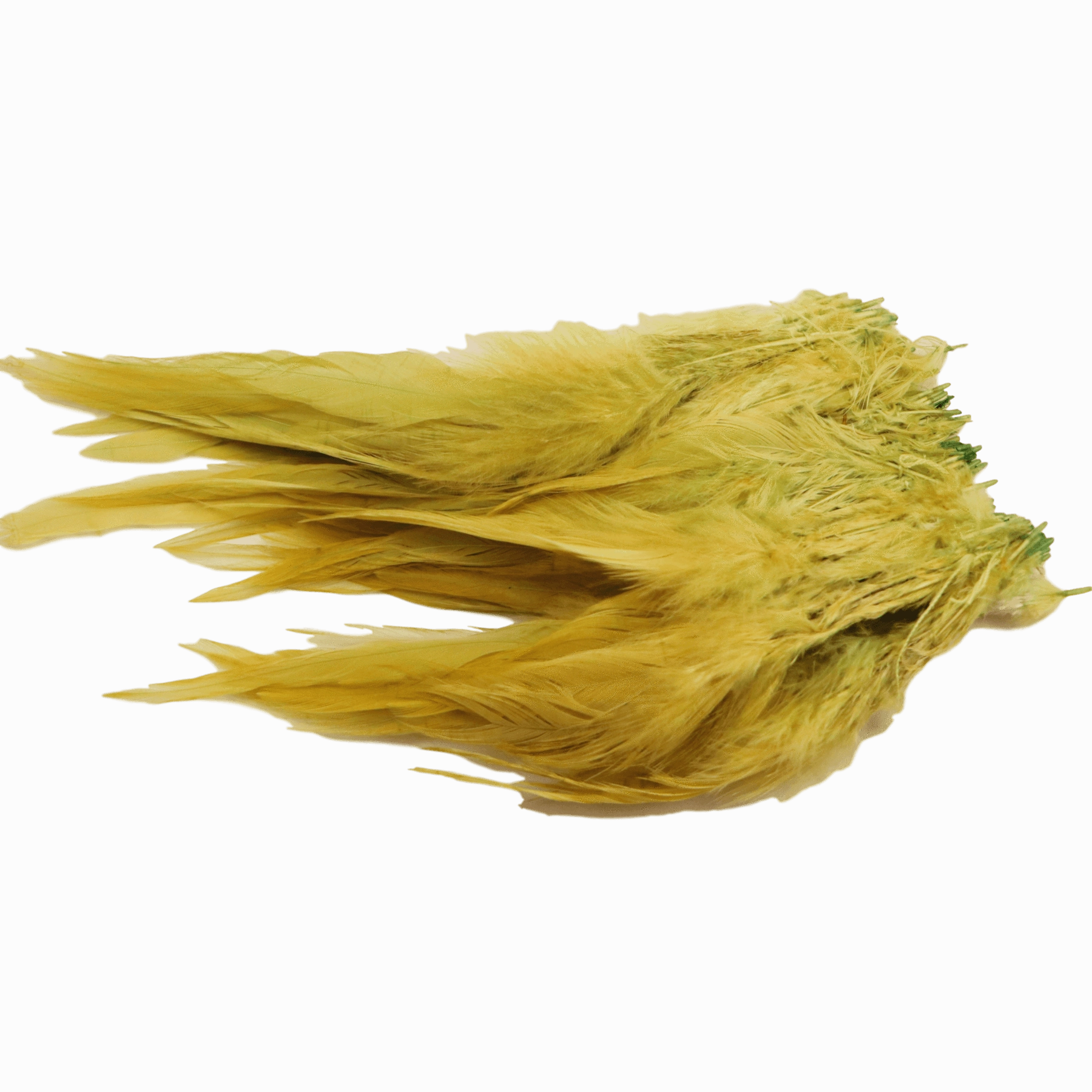 Dyed over White Strung Chinese Saddle Hackle