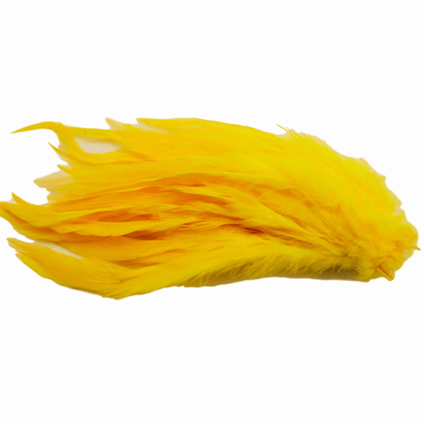 Dyed over White Strung Chinese Saddle Hackle