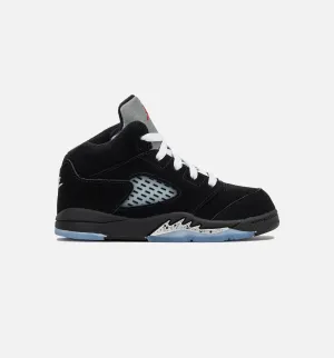 Air Jordan 5 Retro Reimagined Infant Toddler Lifestyle Shoe - Black/White/Metallic Silver/Fire Red Modern Classic Flexible