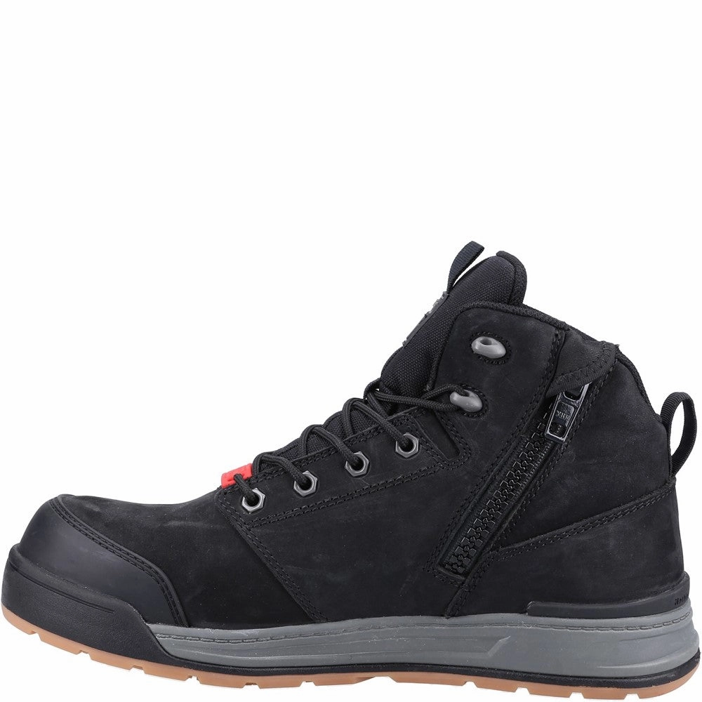 Rugged Sole Slip Resistant Work Hard Yakka 3056 Lace Zip Safety Boot
