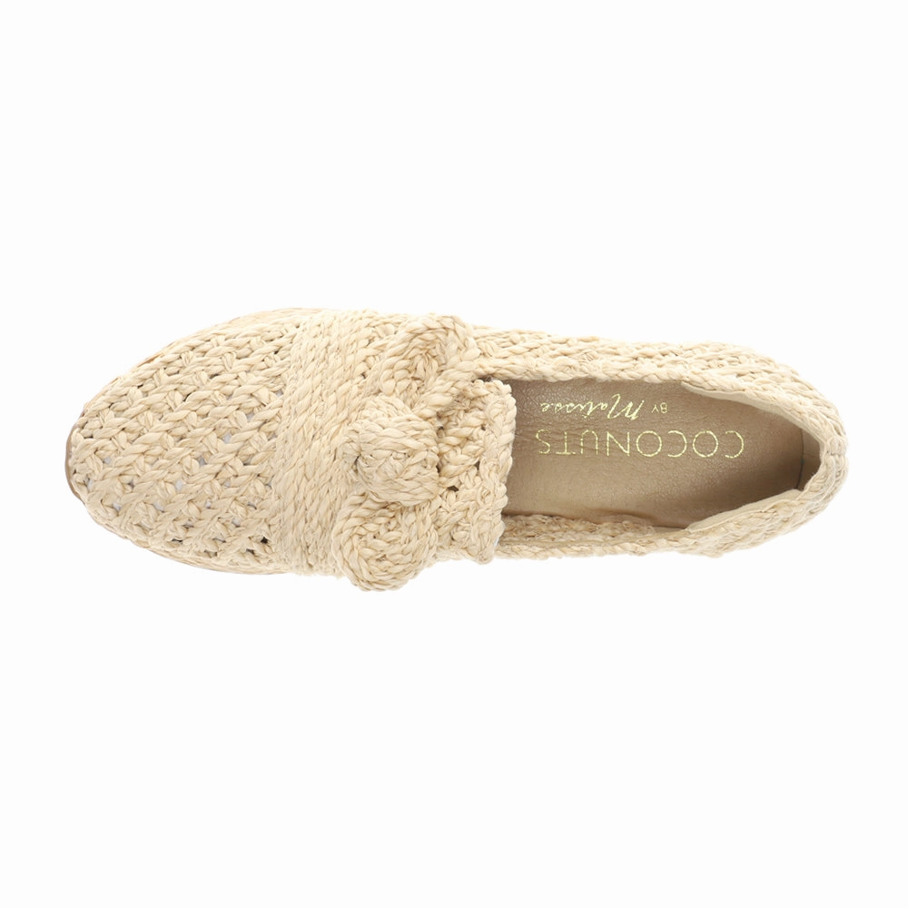 Standing Shoes Breathable Mesh Espanola Raffia Platform Loafers
